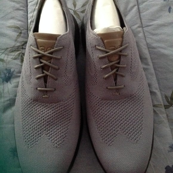 Cole Haan Men's ZeroGrand Gray Stitchlite Wingtip Oxford Shoes 11.5M -New in Box - Picture 2 of 11
